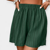 Pantalones Cortos Elegantes con Pliegues