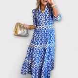 Sophia – Vestido Midi con Detalles de Cadenas