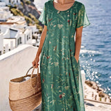 María | Vestido midi floral suelto y ligero