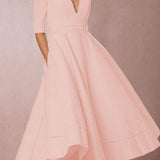 Laura | Vestido Midi para Mujeres con Corte en A y Escote en V