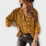 Iara | Blusa moderna con estampado de leopardo
