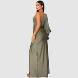 Meda - Elegante vestido maxi de un solo hombro