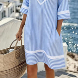 Klara™ | Vestido ligero a rayas con escote en V