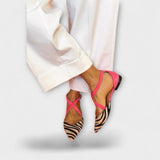 Zarella – Zapatos Zebra en poder rosa