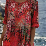 Paula | Vestido midi floral suelto y ligero