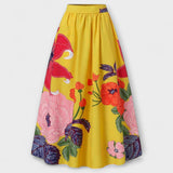 Ysolda - Falda Estilizada con Cintura Alta y Patrón Floral