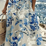 Alba | Vestido midi floral suelto y ligero