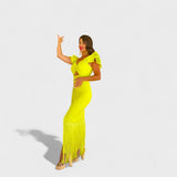 Lucía - Vestido de flamenco neón