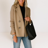 Marta™ | Abrigo Elegante con Mangas de Punto