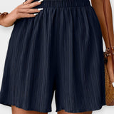 Pantalones Cortos Elegantes con Pliegues
