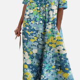 Elena | Vestido midi floral suelto y ligero