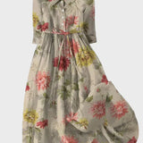 Vestido vintage con estampado de flores