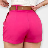 Pantalones Plisados de Cintura Alta