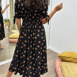 Monica™ | Vestido de Lunares Elegante