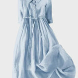 Vestido elegante con cuello