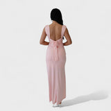Sarella - Vestido largo con espalda descubierta y lazo