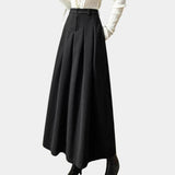 Falda de Lana Stretch A-Line hasta el Tobillo para Mujer