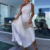Vestido de Elegancia Asimétrica – Diseño Chic de Un Solo Hombro