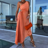 Vestido de Elegancia Asimétrica – Diseño Chic de Un Solo Hombro
