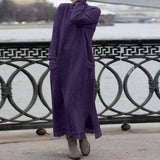 Vestido Maxi de Otoño – Sudadera Elegante de Corte Suelto para Reuniones Acogedoras de Otoño