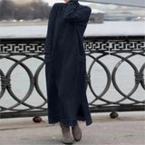 Vestido Maxi de Otoño – Sudadera Elegante de Corte Suelto para Reuniones Acogedoras de Otoño