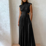Elegante Vestido Maxi Sin Mangas para Ocasiones Formales