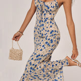 Vestido Maxi de Tirantes Espagueti Floral para Noches de Verano