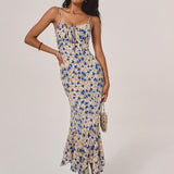 Vestido Maxi de Tirantes Espagueti Floral para Noches de Verano