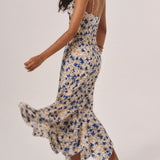 Vestido Maxi de Tirantes Espagueti Floral para Noches de Verano