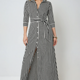 Vestido Maxi de Blusa Casual para Trabajo