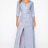 Vestido Maxi de Blusa Casual para Trabajo