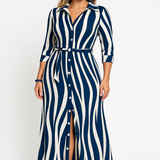 Vestido Maxi de Blusa Casual para Trabajo