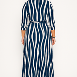 Vestido Maxi de Blusa Casual para Trabajo