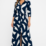 Vestido Maxi de Blusa Casual para Trabajo