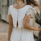 Vestido de Encaje Bohemio – Diseño Alto-Bajo para Celebraciones al Aire Libre