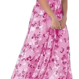 Vestido Maxi Floral – Elegantes Mangas con Volantes para Eventos de Verano