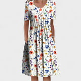 Marta | Vestido Midi con Capas Lujosas y Moldeado