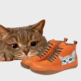 Gatos - Zapatos de cuero para amantes de los gatos