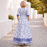 Juana | Vestido Elegante con Estampado Floral y Sensación Fresca