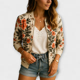 Andreia - Chaqueta bomber elegante con estampado floral