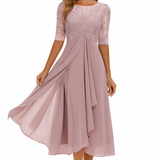 Valentina | Vestido de Encaje, Mangas 3/4