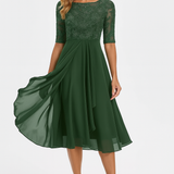 Valentina | Vestido de Encaje, Mangas 3/4
