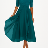 Valentina | Vestido de Encaje, Mangas 3/4