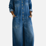 Sofía - Mono Denim con Hombros Descubiertos