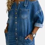 Sofía - Mono Denim con Hombros Descubiertos