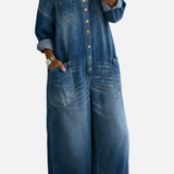 Sofía - Mono Denim con Hombros Descubiertos