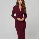 Vestido Blazer Negro Chic – Diseño Minimalista Ajustado para una Sofisticación Moderna