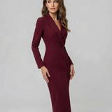 Vestido Blazer Negro Chic – Diseño Minimalista Ajustado para una Sofisticación Moderna