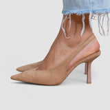 Marlena™ | Zapatos nude con tacón y tiras