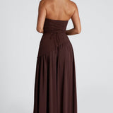 Vestido Maxi Sin Tirantes Tessa
